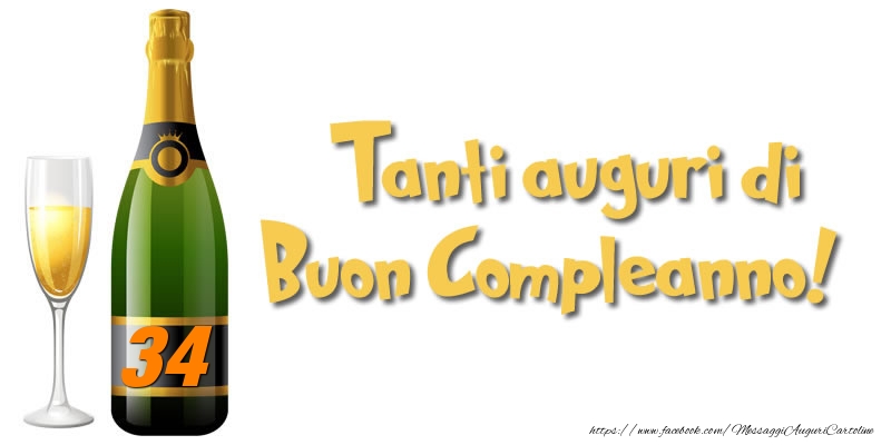 34 anni Tanti auguri di  Buon Compleanno!