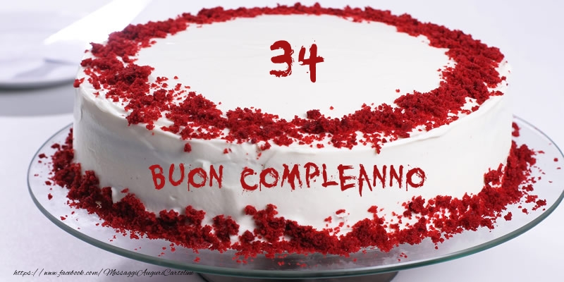 34 anni Torta di compleanno