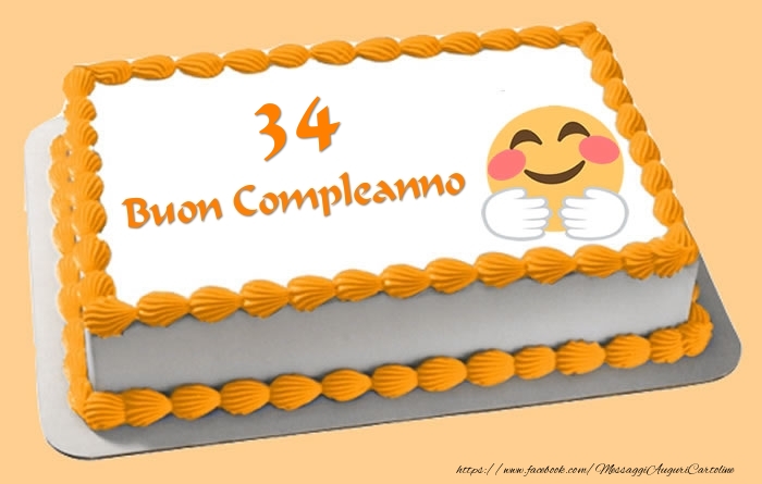 Buon Compleanno 34 anni Torta