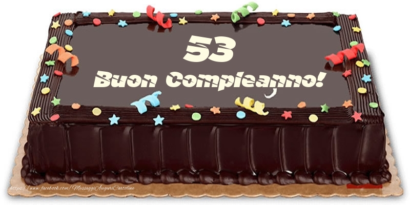 Torta 53 anni Buon Compleanno!