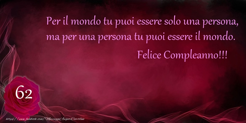 Felice Compleanno 62 anni