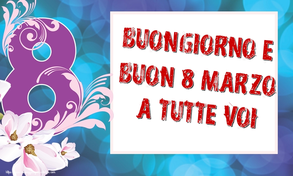 Buongiorno e buon 8 Marzo a tutte voi!