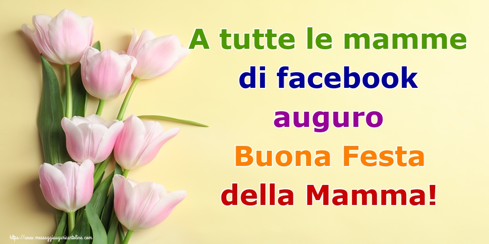 Festa della mamma A tutte le mamme di facebook auguro Buona Festa della Mamma!