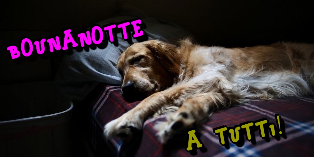 Cartoline di buonanotte - Bounanotte a tutti! - messaggiauguricartoline.com