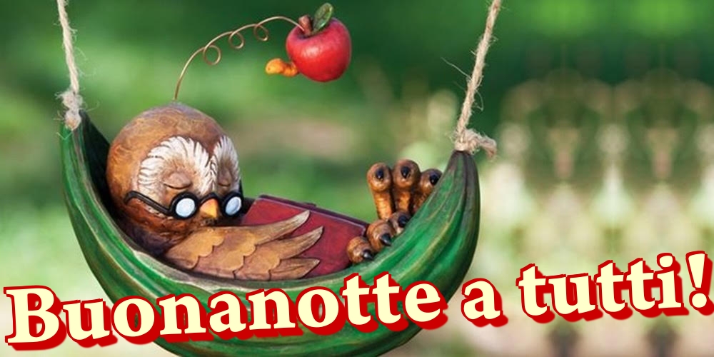 Cartoline di buonanotte - Buonanotte a tutti! - messaggiauguricartoline.com