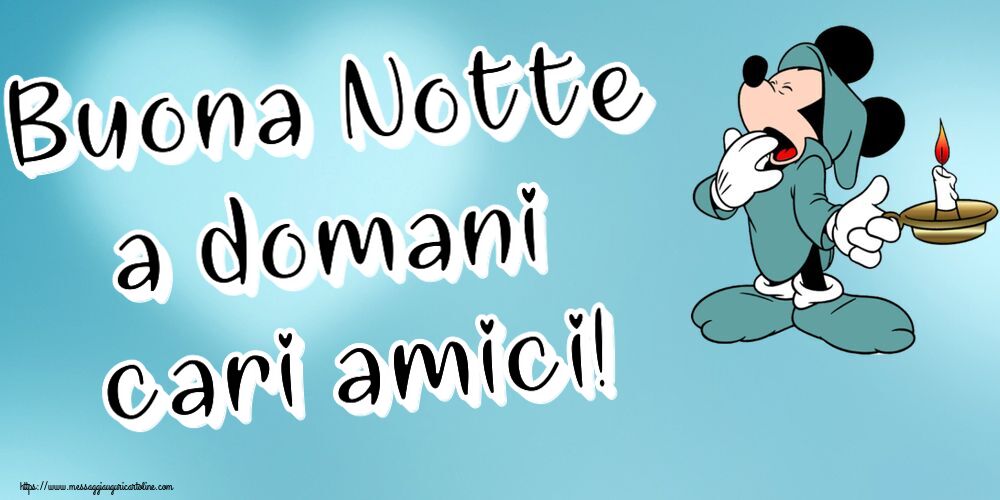 Buonanotte Buona Notte a domani cari amici!