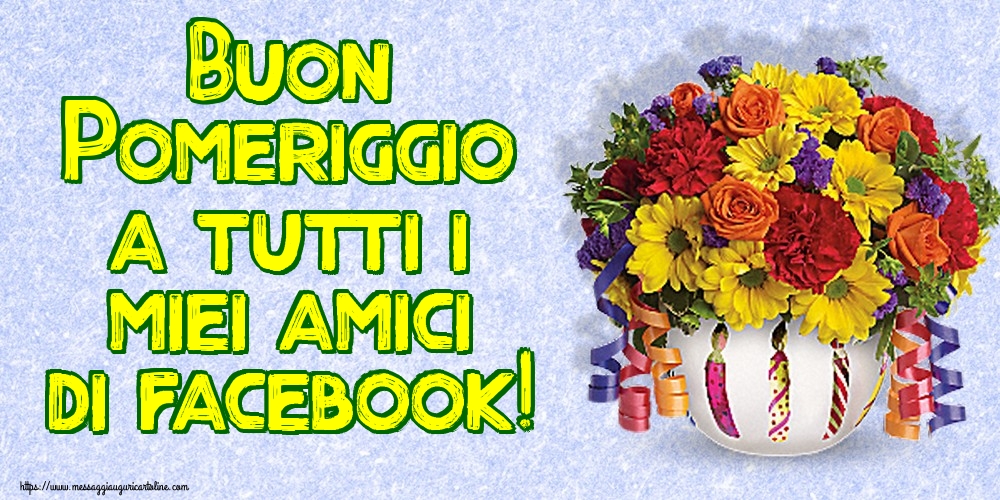 Buon Pomeriggio a tutti i miei amici di facebook!