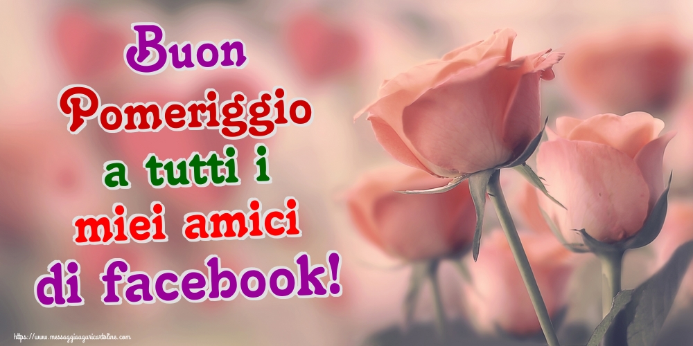 Buon Pomeriggio a tutti i miei amici di facebook!