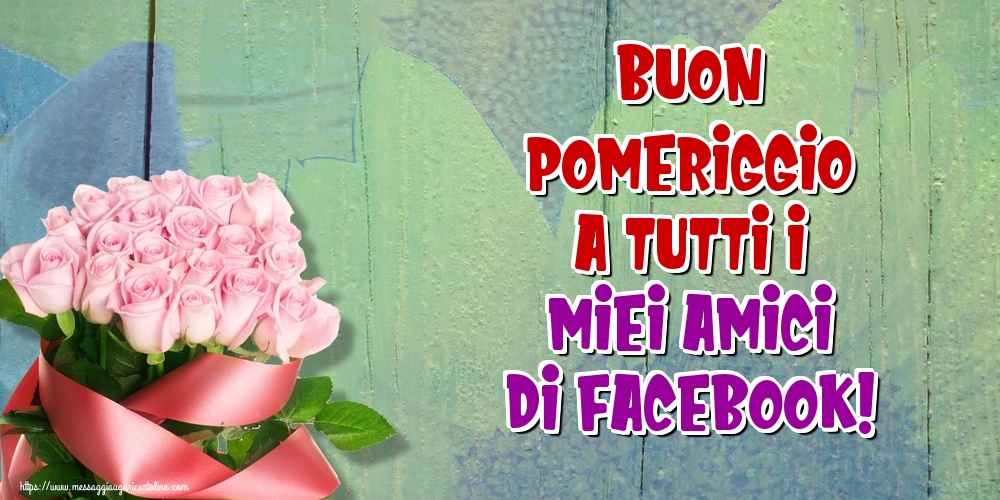 Buon Pomeriggio a tutti i miei amici di facebook!