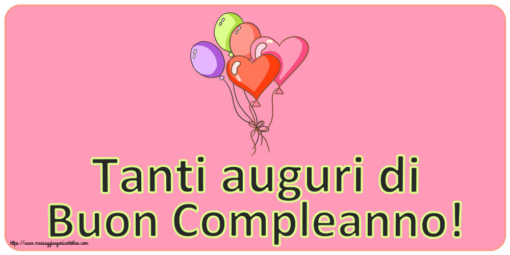 Compleanno Tanti auguri di Buon Compleanno! ~ 5 palloncini colorati