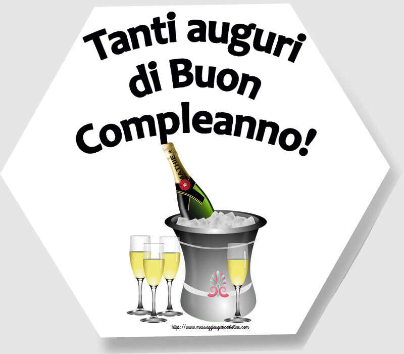 Compleanno Tanti auguri di Buon Compleanno! ~ secchiello champagne e glasses