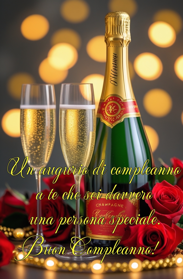 Cartoline di compleanno - Un augurio di compleanno a te che sei davvero una persona speciale. Buon Compleanno! - messaggiauguricartoline.com