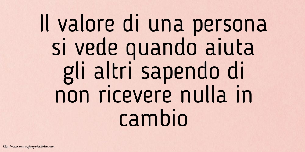 Il valore di una persona