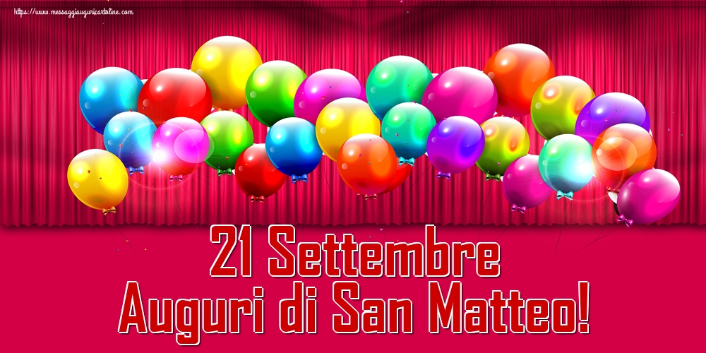 Cartoline di San Matteo - 21 Settembre Auguri di San Matteo! - messaggiauguricartoline.com