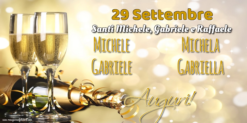 29 Settembre - Santi Michele, Gabriele e Raffaele