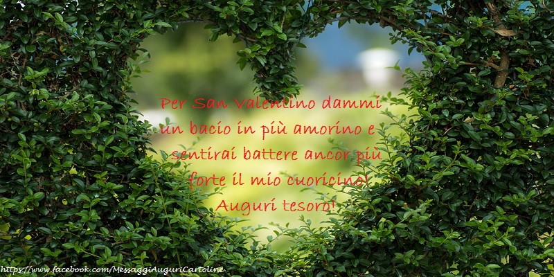 Per San Valentino ti regalo un fiore a conferma del nostro amore, e se tu lo vuoi accettare per sempre insieme potremo restare. Auguri tesoro!