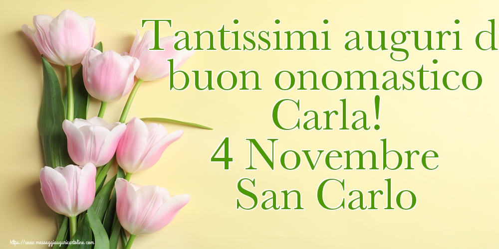 Tantissimi auguri di buon onomastico Carla! 4 Novembre San Carlo