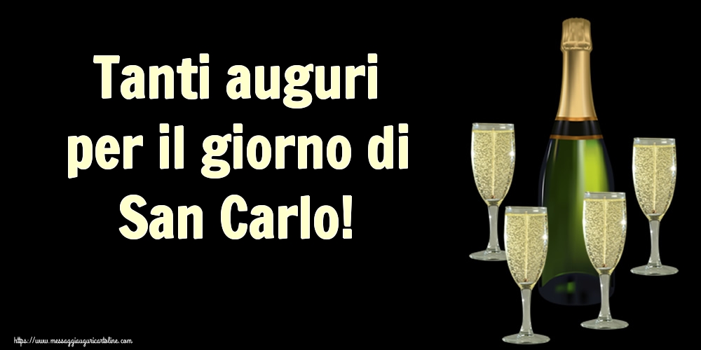 Cartoline di San Carlo - Tanti auguri per il giorno di San Carlo! - messaggiauguricartoline.com