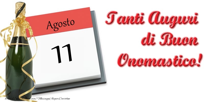 Cartoline di 11 Agosto - Agosto 11 Tanti Auguri di Buon Compleanno