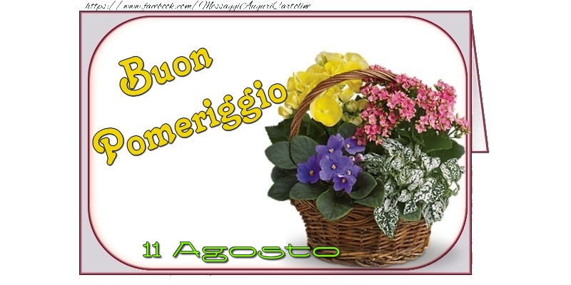 Cartoline di 11 Agosto - 11 Agosto - Buon Pomeriggio