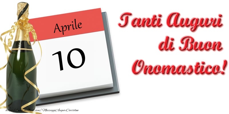 Cartoline di 10 Aprile - Aprile 10 Tanti Auguri di Buon Compleanno