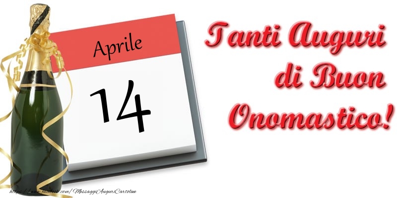 Cartoline di 14 Aprile - Aprile 14 Tanti Auguri di Buon Compleanno