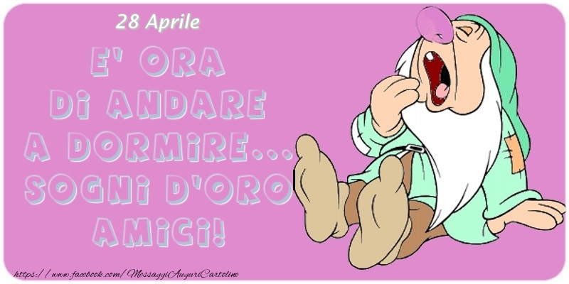 Cartoline di 28 Aprile - 28 Aprile - Buonanotte!