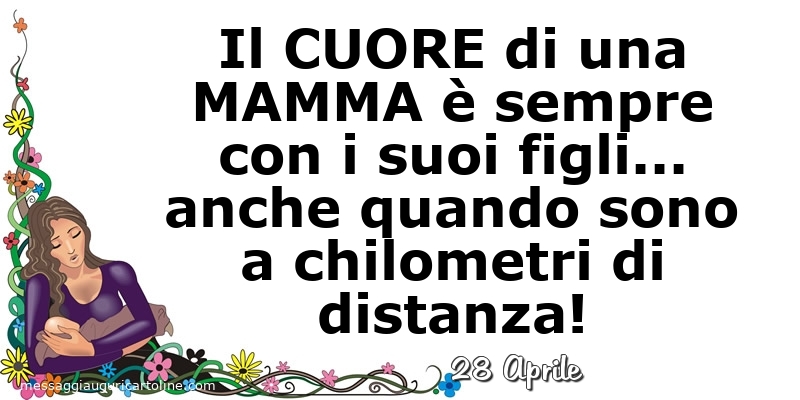 Cartoline di 28 Aprile - 28 Aprile - Il cuore di una mamma