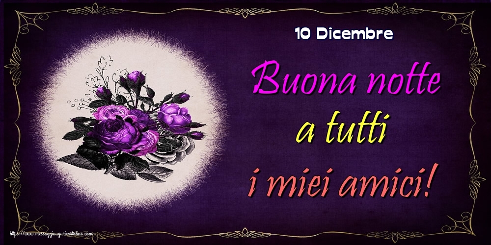 10 Dicembre - Buona notte a tutti i miei amici!