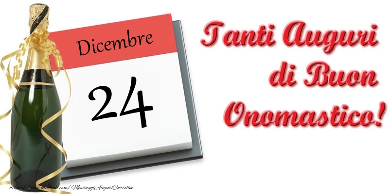 Cartoline di 24 Dicembre - Dicembre 24 Tanti Auguri di Buon Compleanno