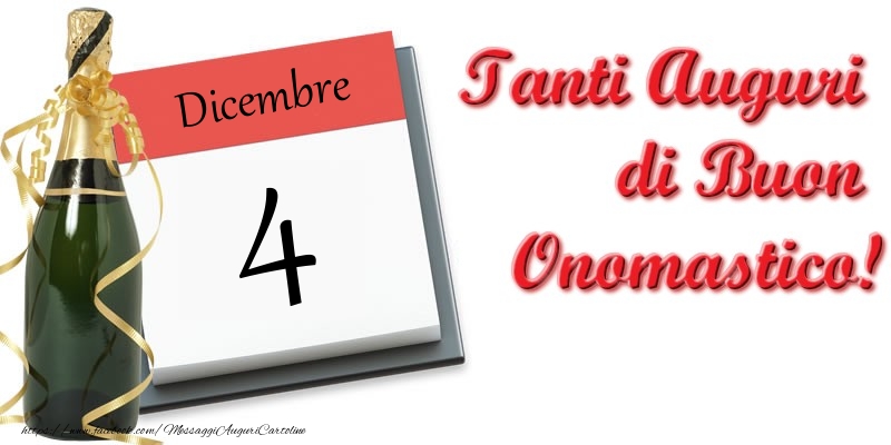 Cartoline di 4 Dicembre - Dicembre 4 Tanti Auguri di Buon Compleanno