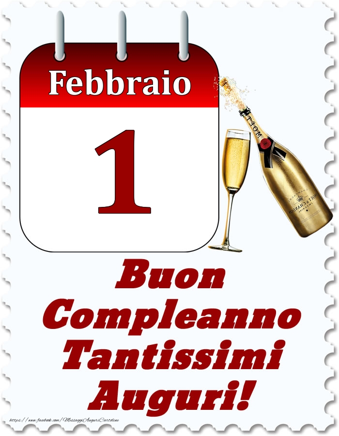 Febbraio 1 Buon Compleanno Tantissimi Auguri!