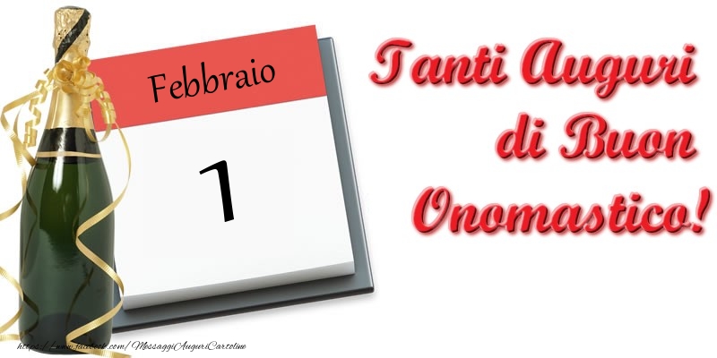 Cartoline di 1 Febbraio - Febbraio 1 Tanti Auguri di Buon Compleanno