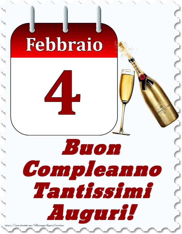 Febbraio 4 Buon Compleanno Tantissimi Auguri!