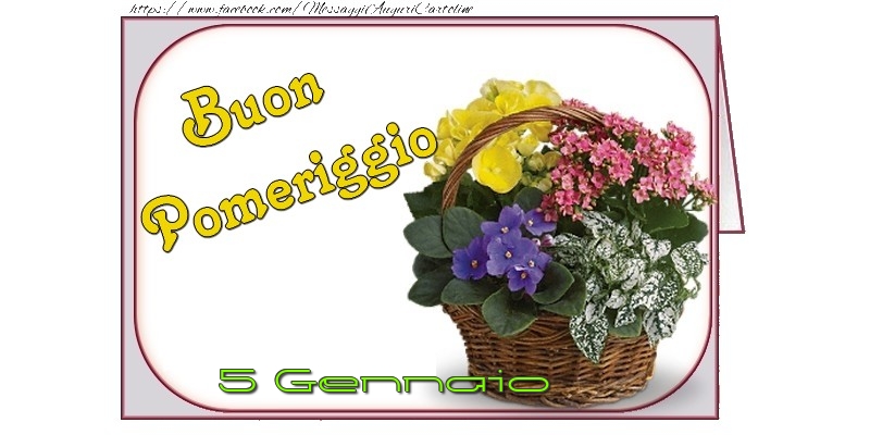 Cartoline di 5 Gennaio - 5 Gennaio - Buon Pomeriggio