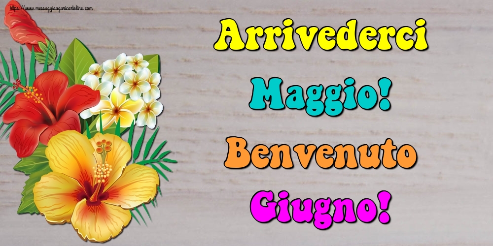 Cartoline di 1 Giugno - Arrivederci Maggio! Benvenuto Giugno!