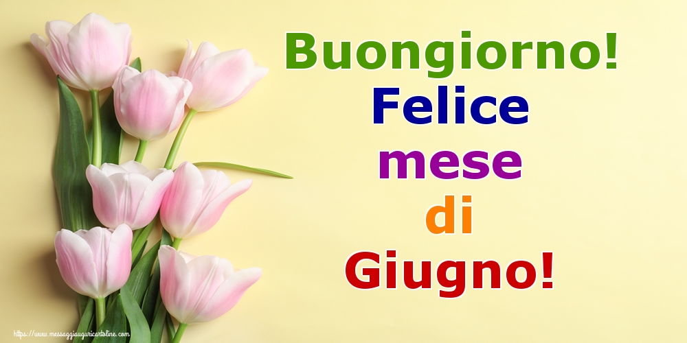 Cartoline di 1 Giugno - Buongiorno! Felice mese di Giugno!