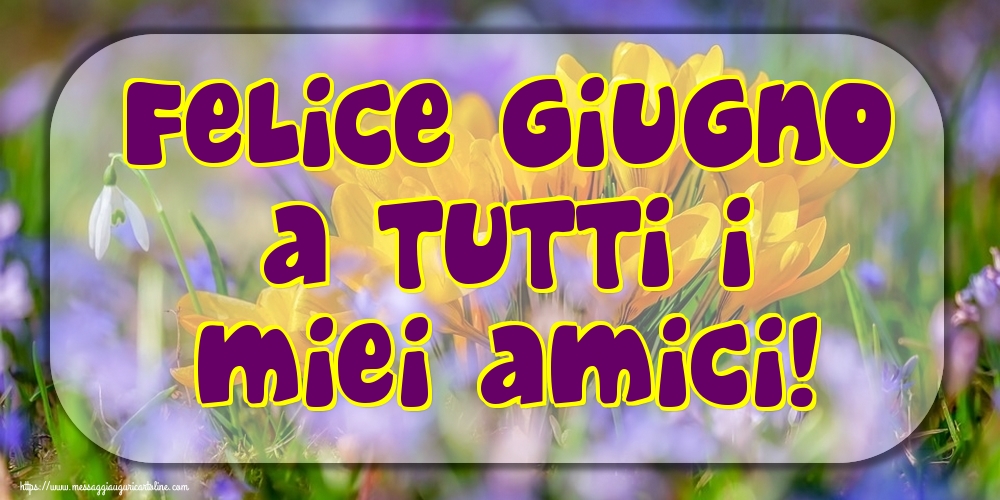 Cartoline di 1 Giugno - Felice Giugno a tutti i miei amici!