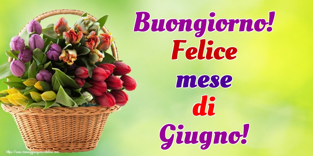 Cartoline di 1 Giugno - Buongiorno! Felice mese di Giugno!