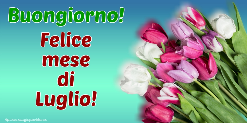 Cartoline di 1 Luglio - Buongiorno! Felice mese di Luglio!