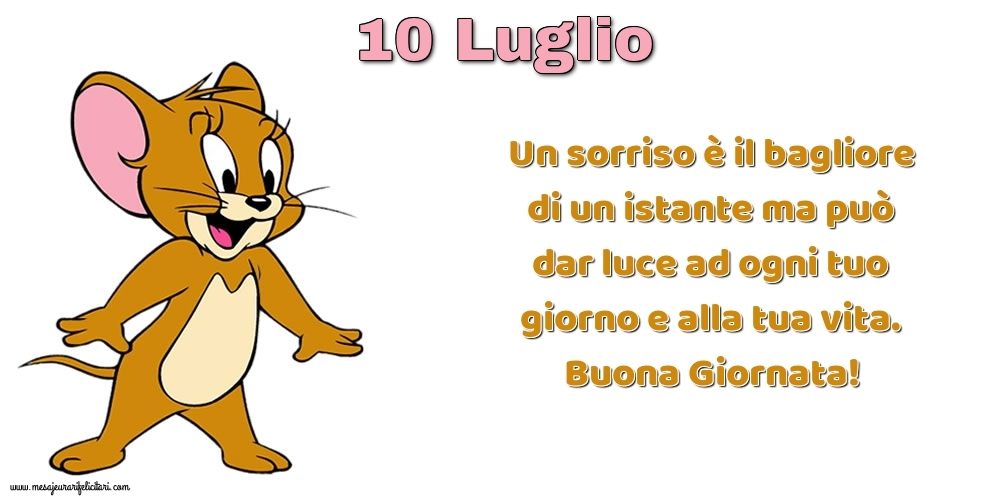 Un sorriso è il bagliore di un istante ma può dar luce ad ogni tuo giorno e alla tua vita. Buona Giornata!