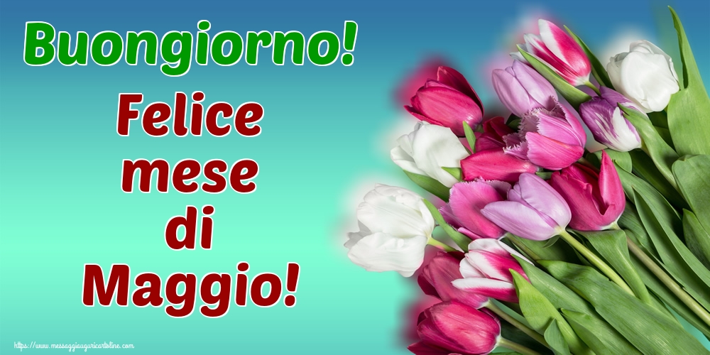 Cartoline di 1 Maggio - Buongiorno! Felice mese di Maggio!