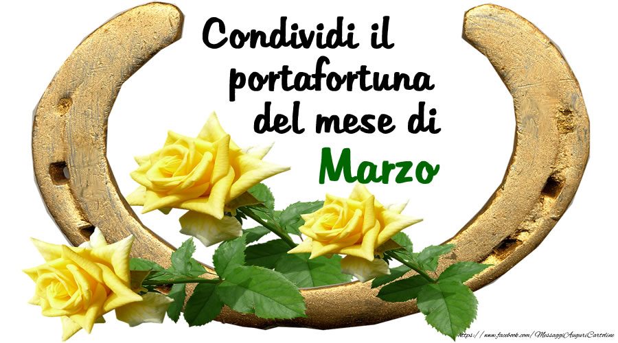 Condividi il portafortuna del mese di Marzo