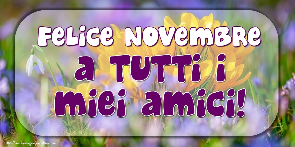 Cartoline di 1 Novembre - Felice Novembre a tutti i miei amici!