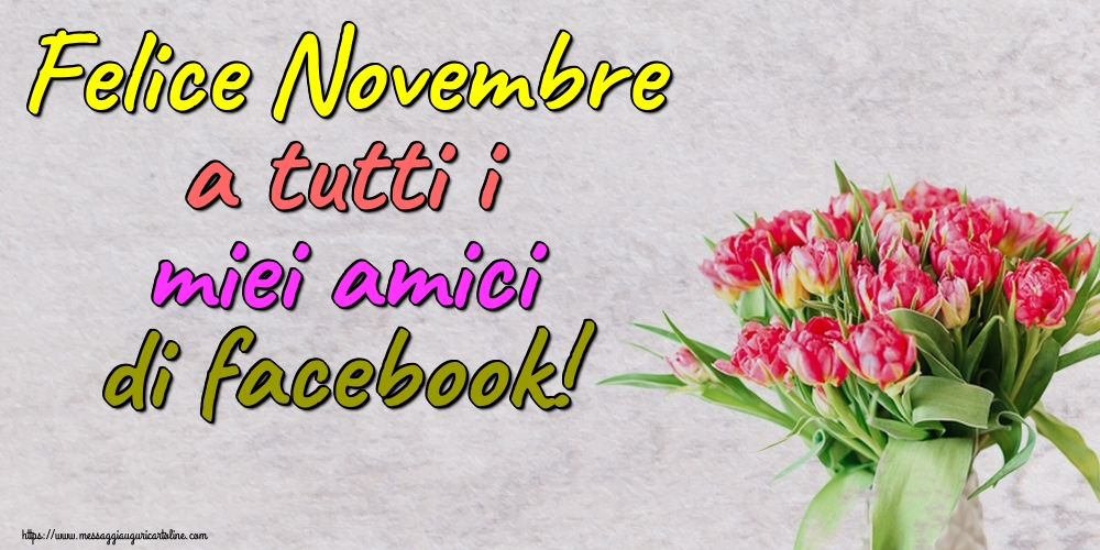 Felice Novembre a tutti i miei amici di facebook!