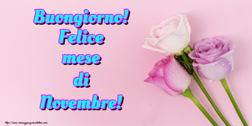 Cartoline di 1 Novembre - Buongiorno! Felice mese di Novembre!