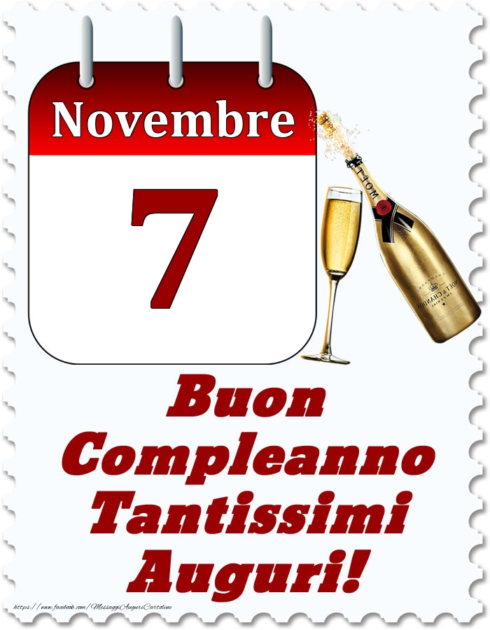 Novembre 7 Buon Compleanno Tantissimi Auguri!