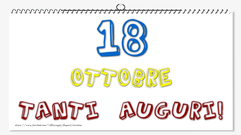 Cartoline di 18 Ottobre - 18 Ottobre - Tanti Auguri!