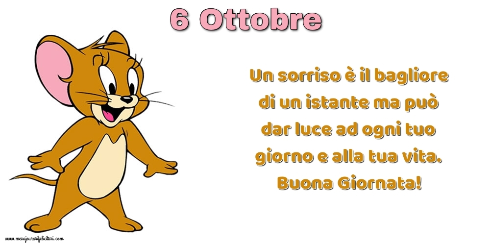 Un sorriso è il bagliore di un istante ma può dar luce ad ogni tuo giorno e alla tua vita. Buona Giornata!