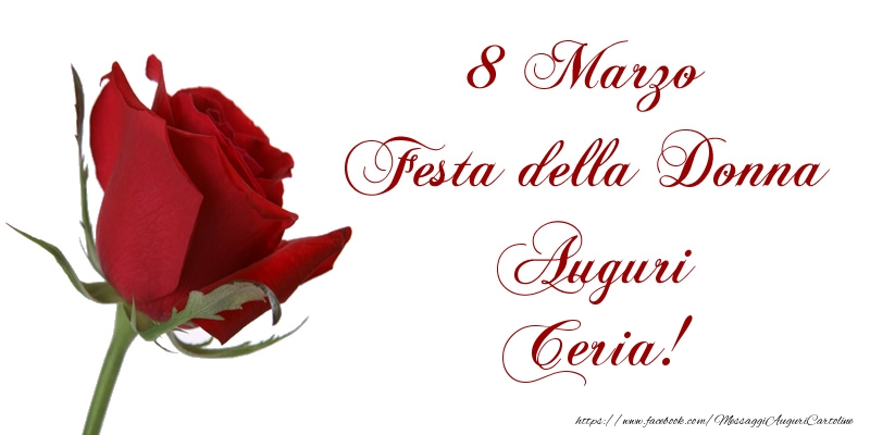 Cartoline di 8 Marzo - 8 Marzo Festa della Donna Auguri Ceria!